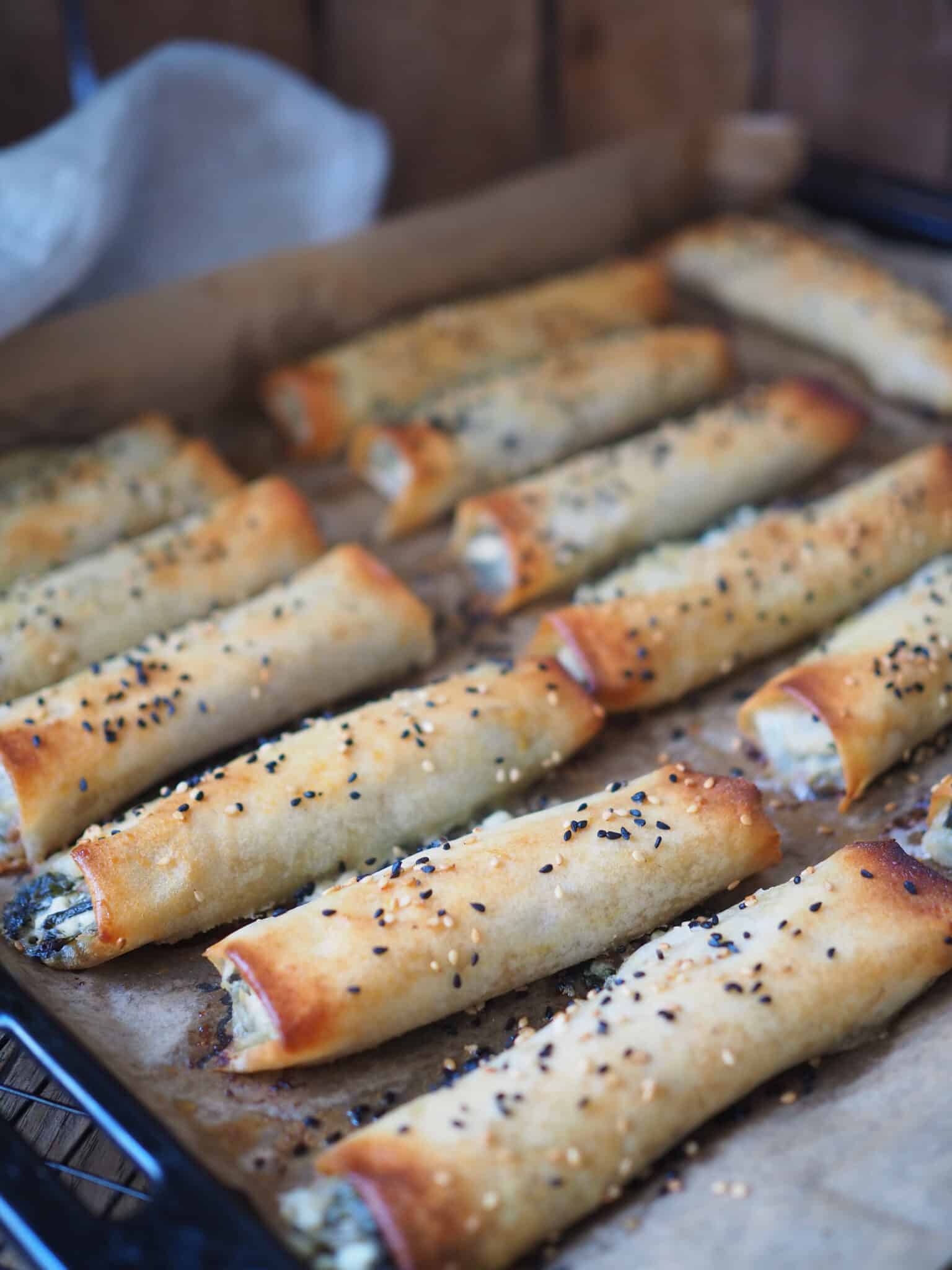 Börek mit feta und Spinat